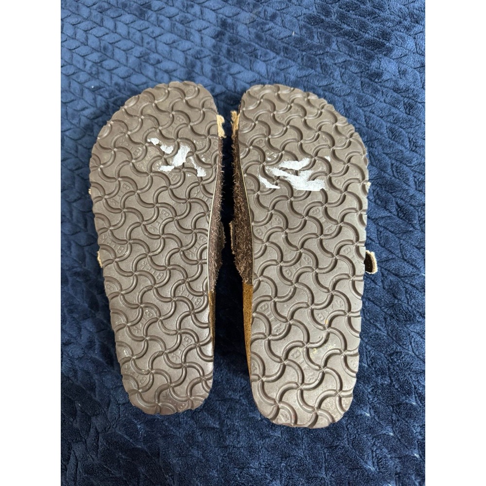 RARE‎ Birkenstock Birki's Brown Suede Khaki Canvas Clog Men's 7 - Picture 4 of 6